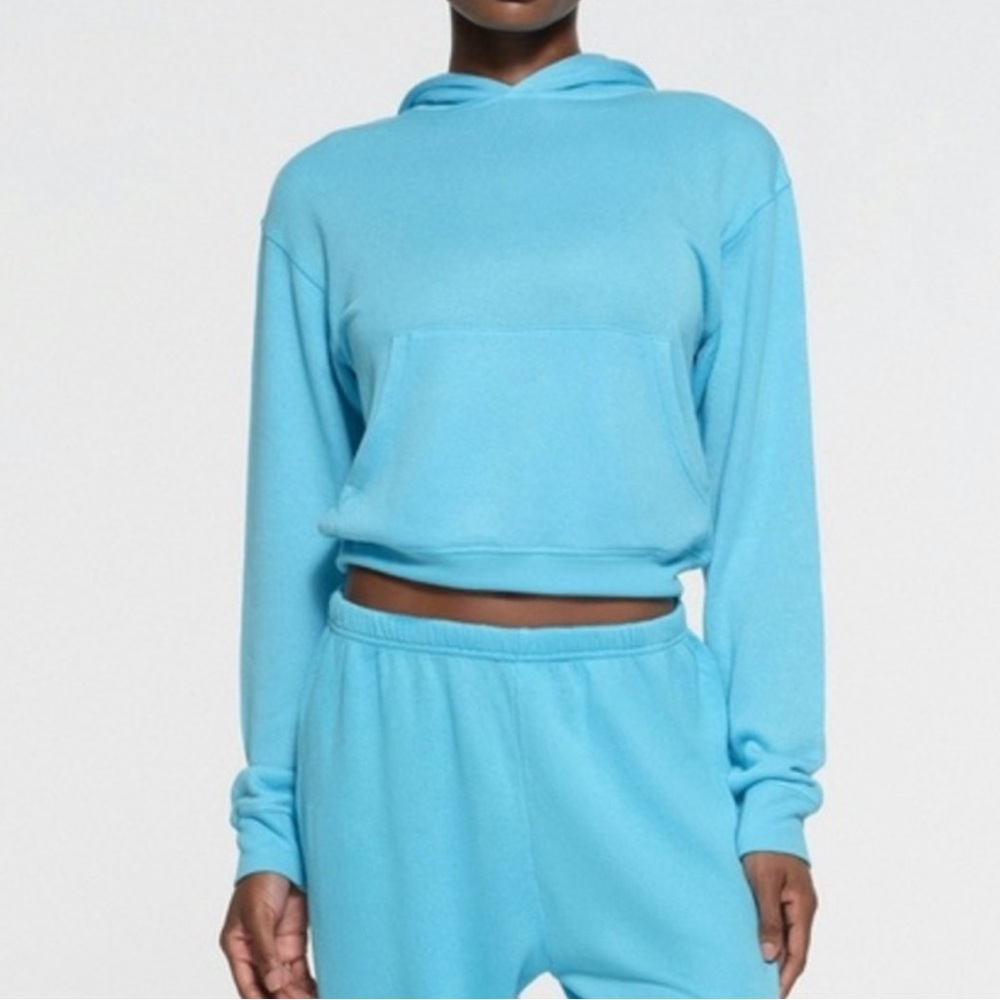 SKIMS French Terry Modal Classic Hoodie | Cyan